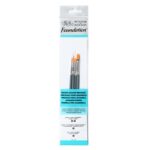 W&N Foundation Water Colour Brush Pack (Short Handle) 4pc