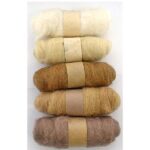 FELTING FIBRE WOOL 5 X ASSTD browns 1