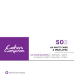 Crafters Companion A5 white cards & envelopes 25pack