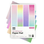 Pastel Ombre Glitter Pad A4 200gsm 16pc